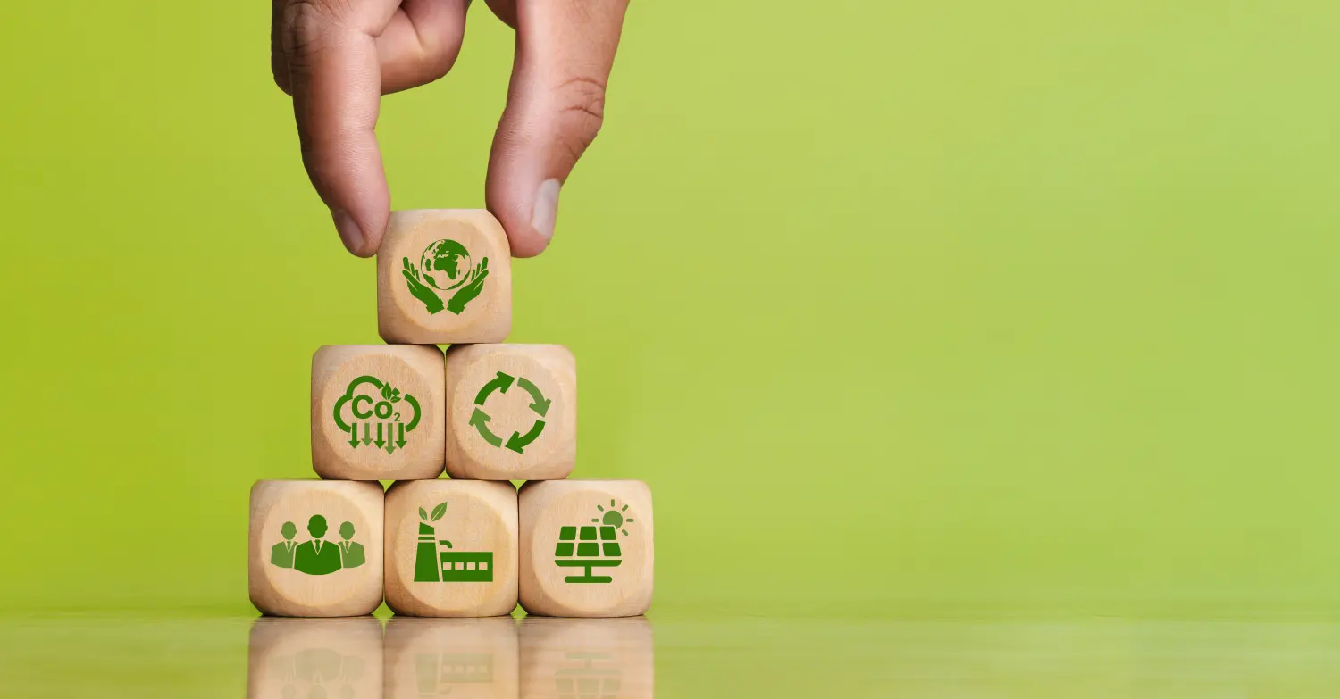 Umweltkonzepte zu ESG, Umwelt, Kohlenstoff, Recycling, Gesellschaft, Industrie und Solarenergie