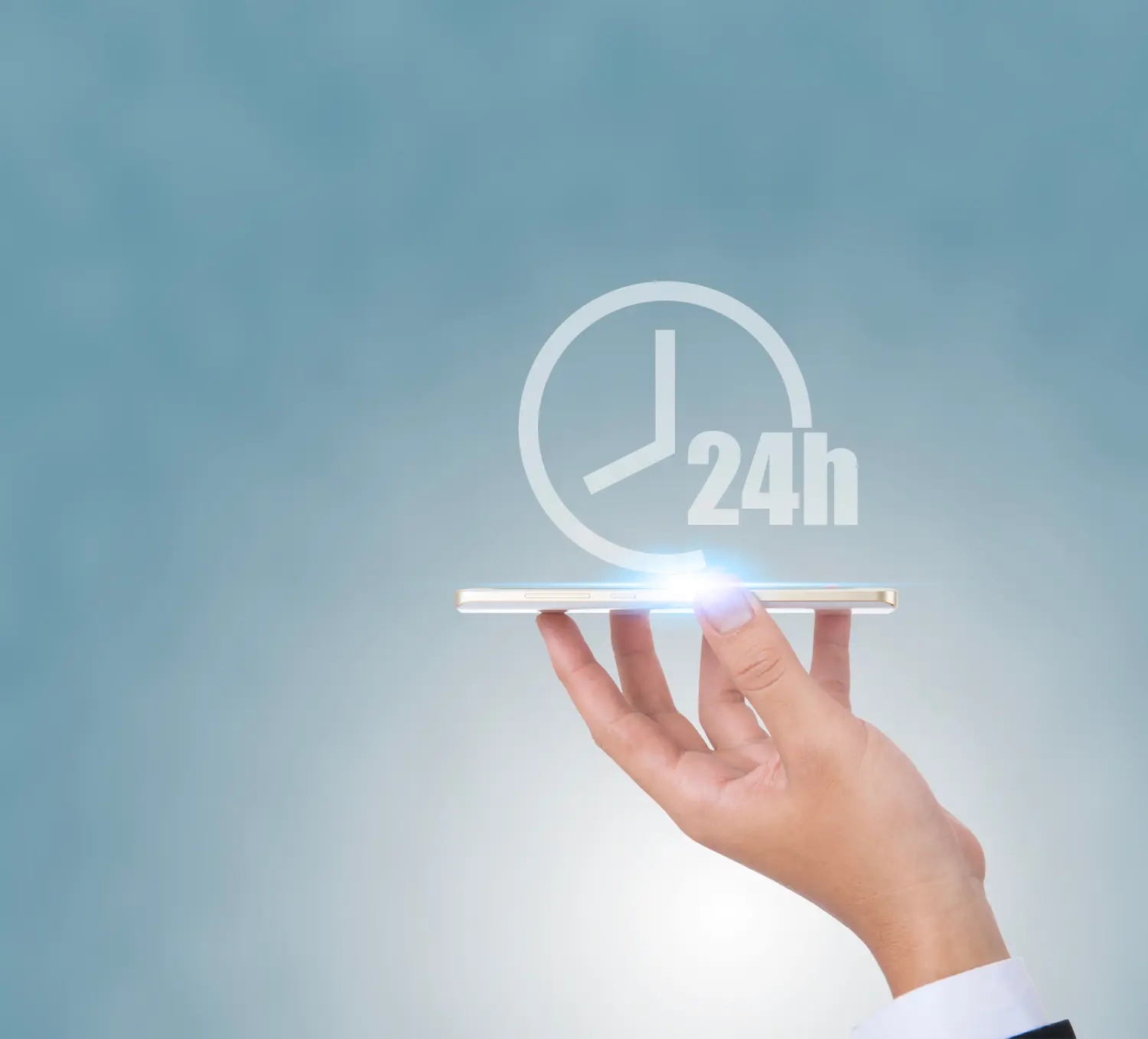 Vektorsymbol „24 Stunden geöffnet“. Symbol für durchgehend geöffnete Werkstatt oder Service. Ganztägiges Arbeitszeitschild.